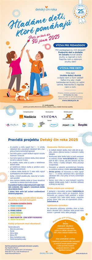 Detský čin roka 2025 - leták