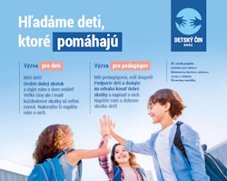 HĽADÁME DETI, KTORÉ POMÁHAJÚ